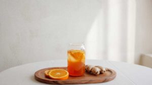 Assortment of gut-healing foods– anti-inflammatory foods supporting digestion