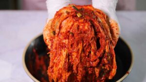 kimchi - improves gut bacteria diversity and provides antioxidants