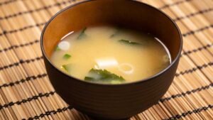 miso soup - rich in probiotics and minerals like zinc and manganese