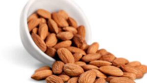 almonds are high in fiber, healthy fats, polyphenols, and prebiotics