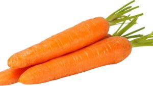 Carrots rich in fiber for gut health