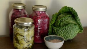 Fermented cabbage (sauerkraut) for probiotics - vegetables that improve digestion