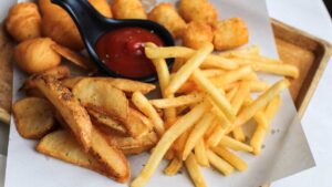 Deep fried fast foods harming digestion and gut balance.