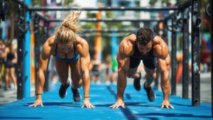 Endurance athlete warming up before a workout to prevent gut stress and improve digestive resilience